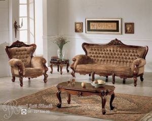 Kursi Sofa Tamu Jati Ukir Mayla Modern