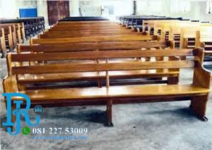 Bangku Gereja Kristen Katolik Jati Minimalis