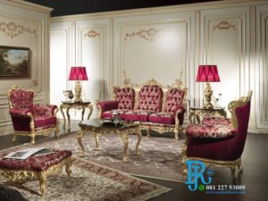 Set Sofa Ruang Tamu Keluarga Baroque Mewah