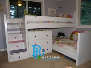 Tempat Tidur Tingkat Anak Duco Dresser Mewah