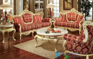 Set Sofa Tamu Klasik Mewah Eropa Cindy Modern