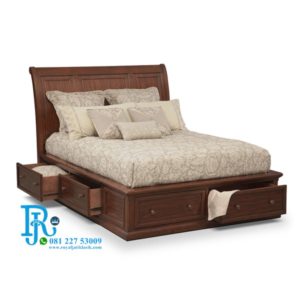 Tempat Tidur Minimalis Modern Kayu Jati