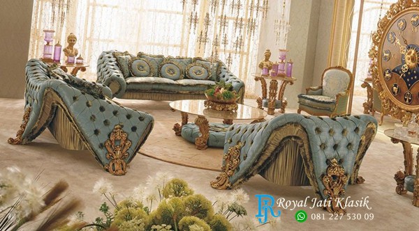 Set Sofa Tamu Mewah Antik Unik Royal Klasik